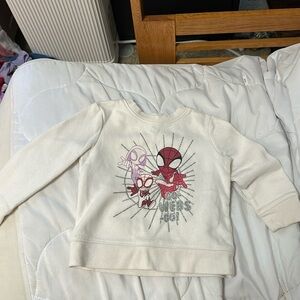 Spidey and his amazing friends white sweatshirt for little girls